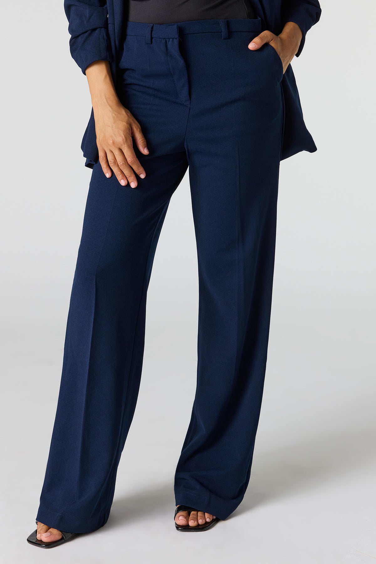 Alt View 2. Low Rise Straight Leg Dress Pant - Navy
