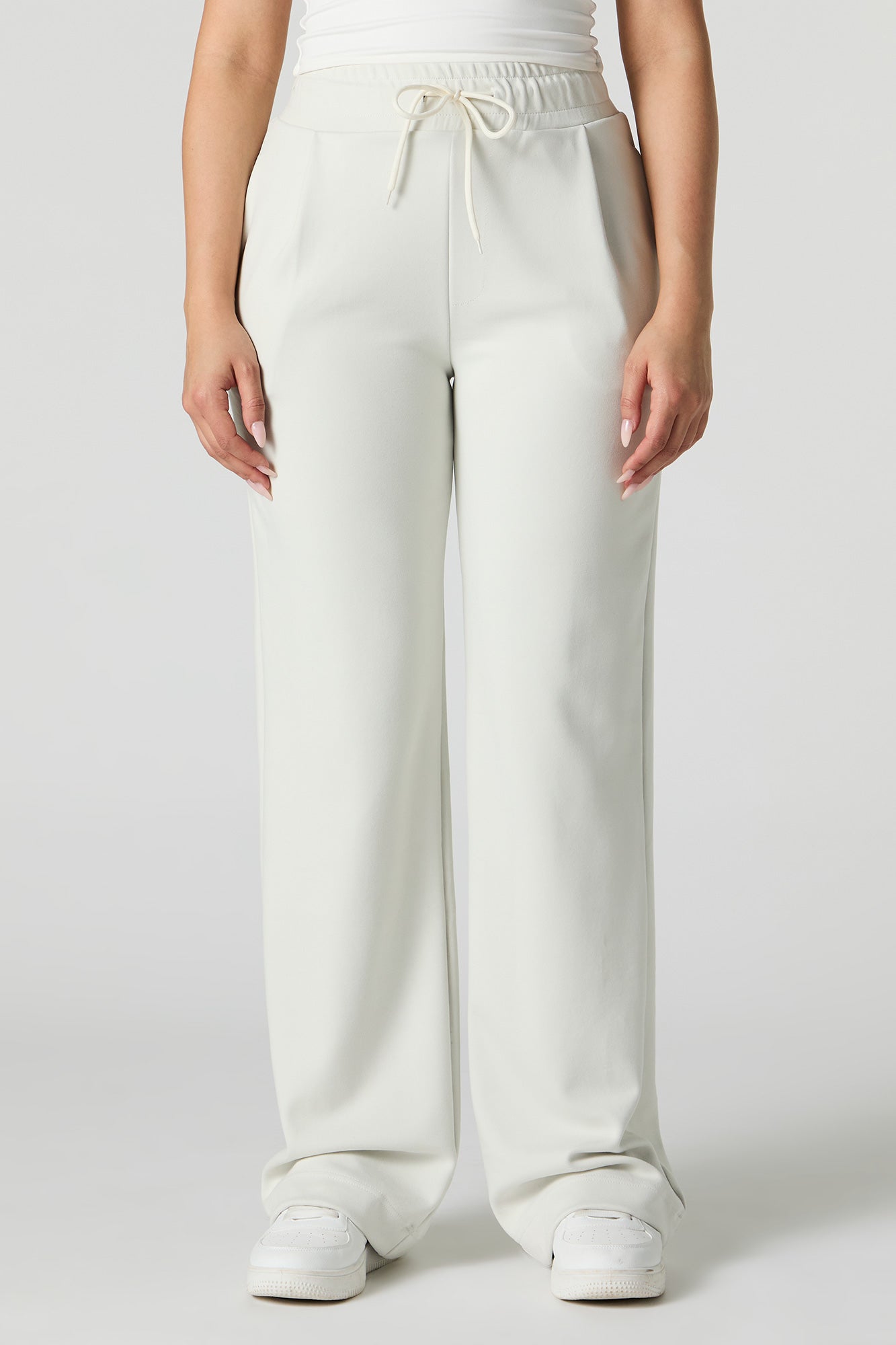 Pantalon habillé doux avec taille coulissante