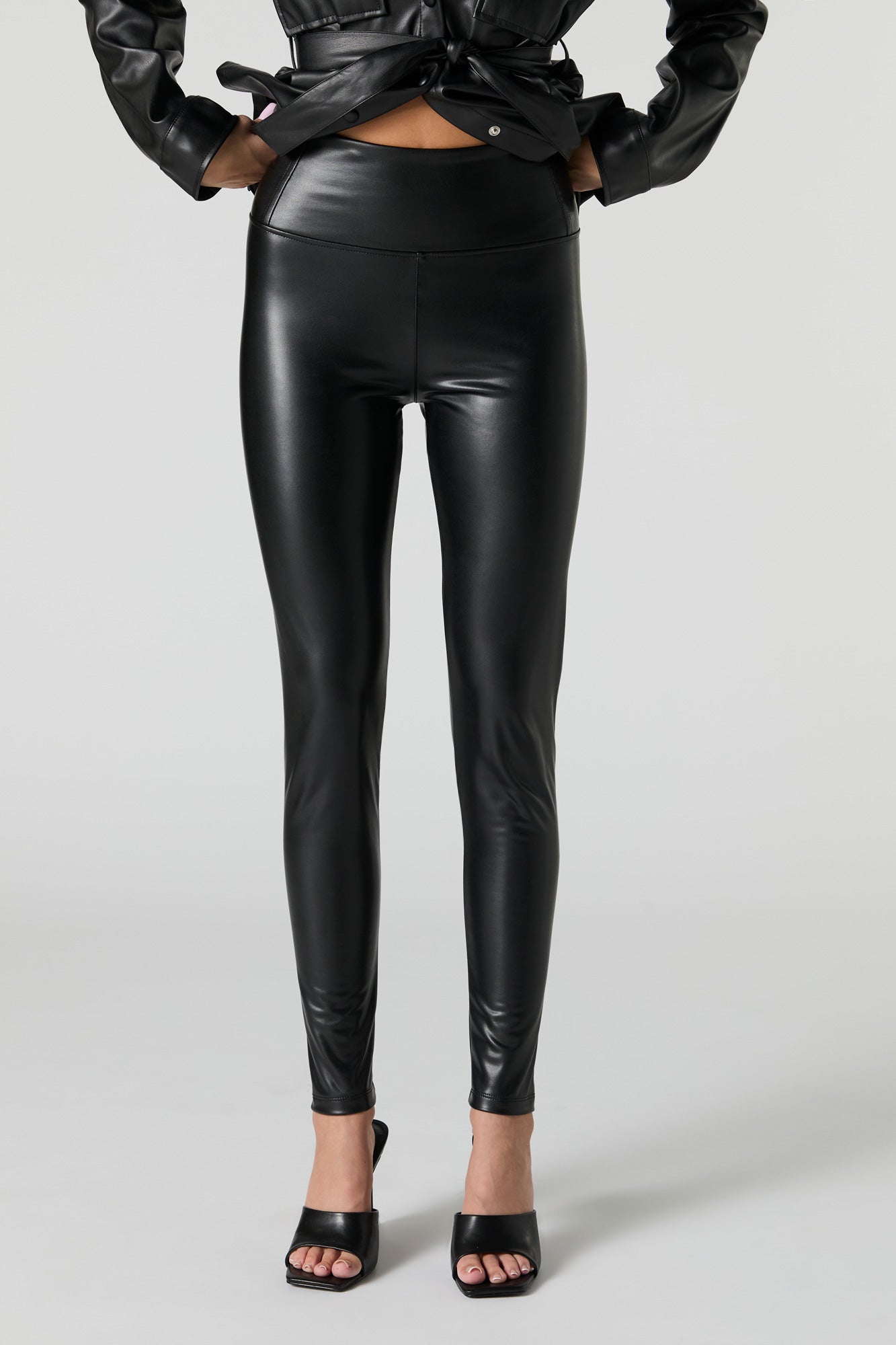 Faux Leather Shiny Legging