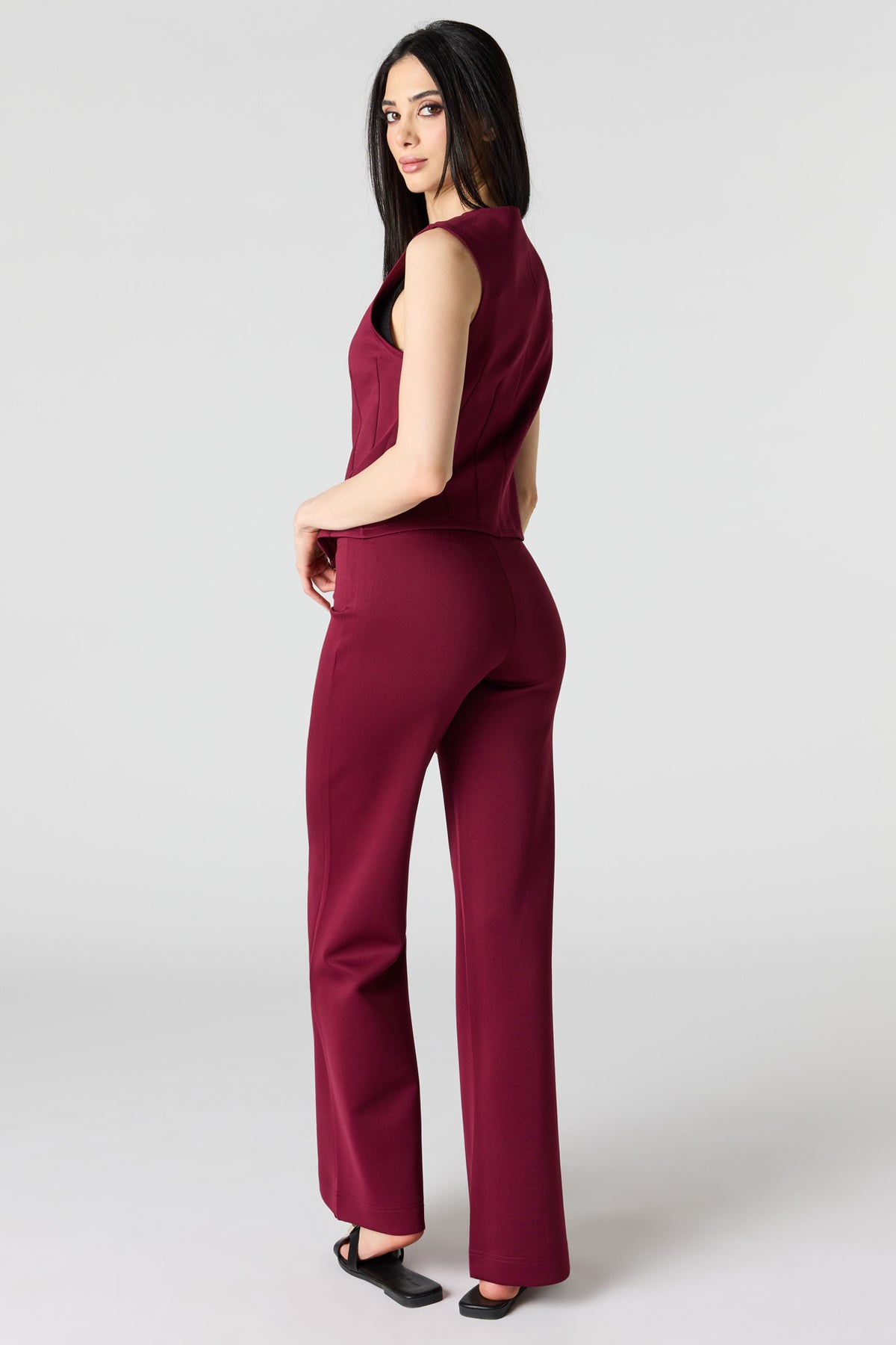 Vue alternative 3. Pantalon habillé à jambe large en scuba
