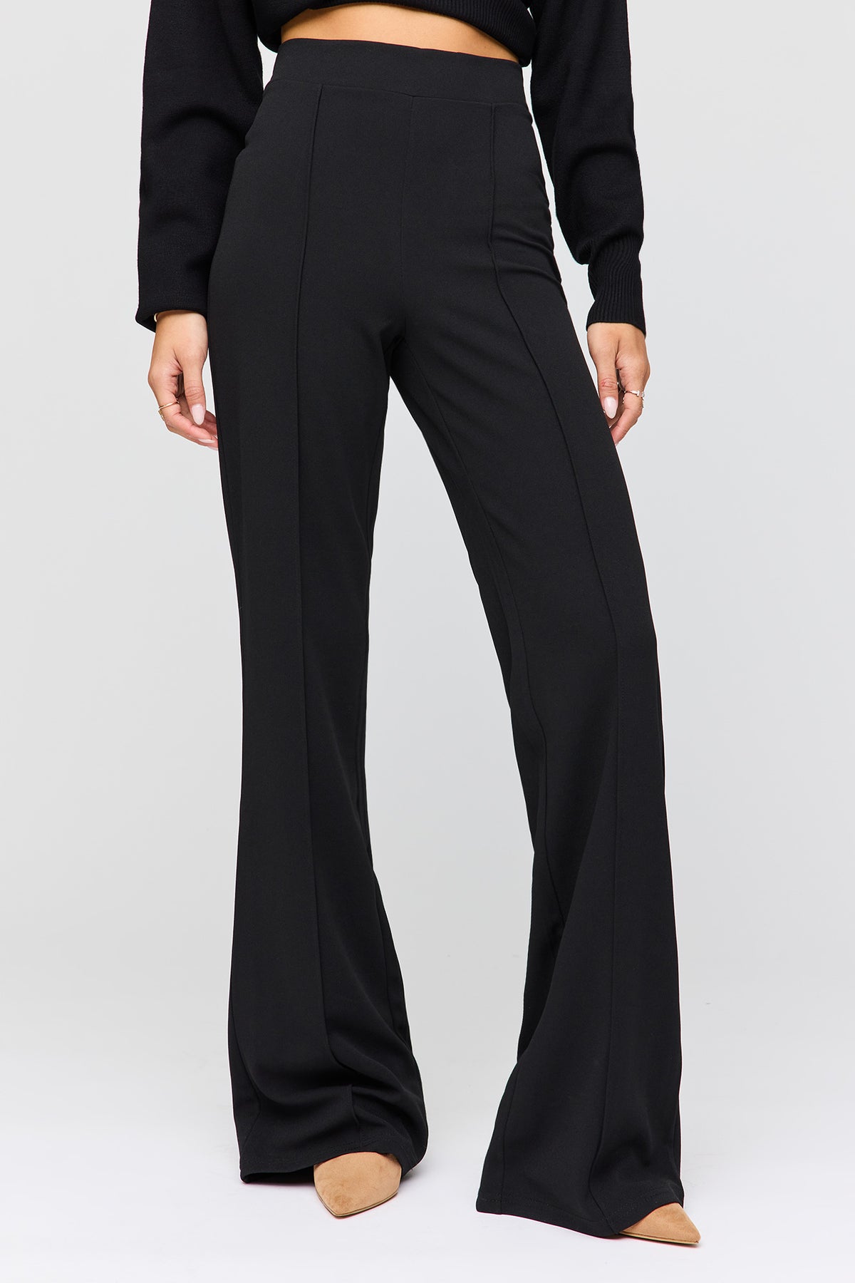 Alt View 2. Wide Leg Dress Pant - Black