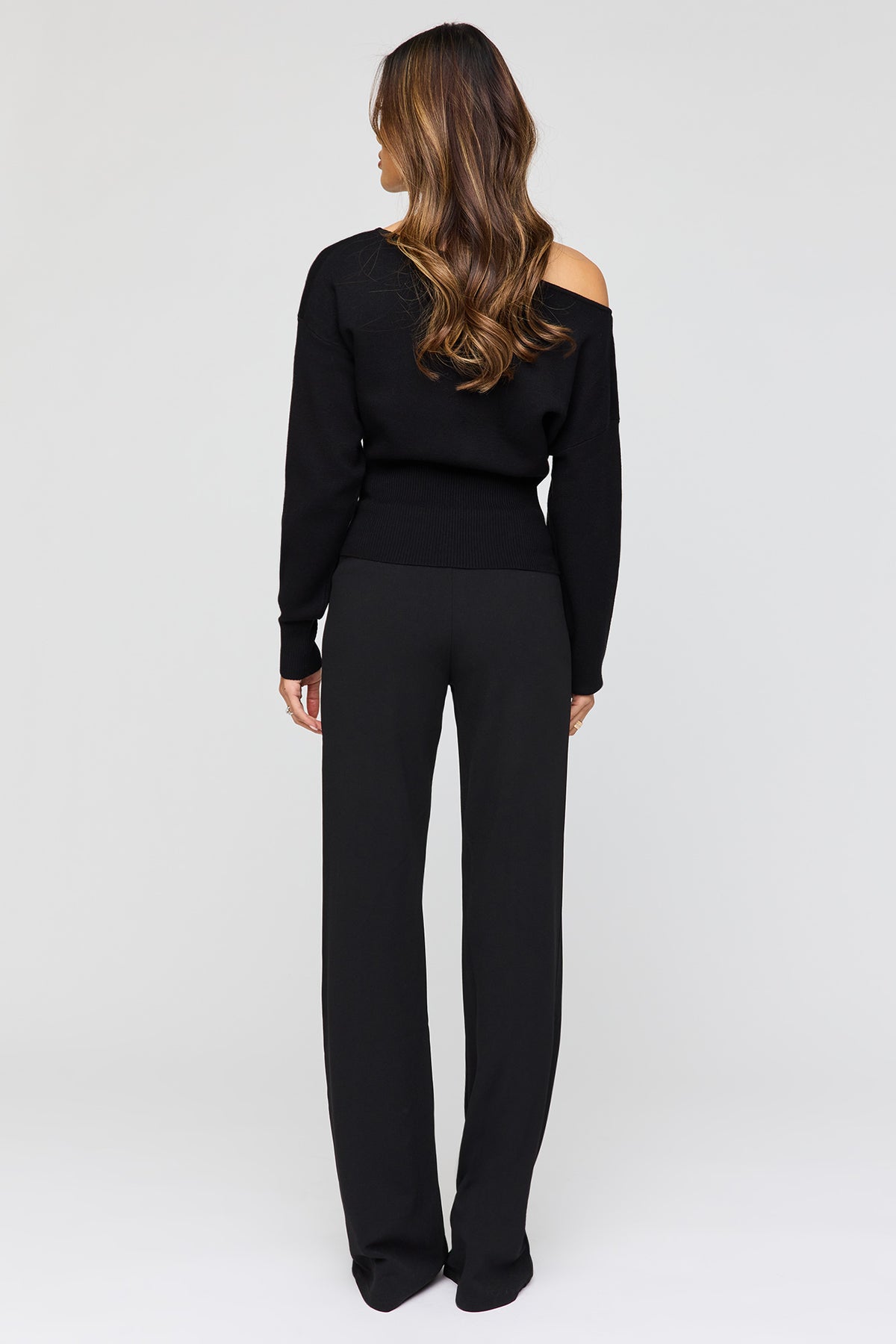 Alt View 3. Wide Leg Dress Pant - Black