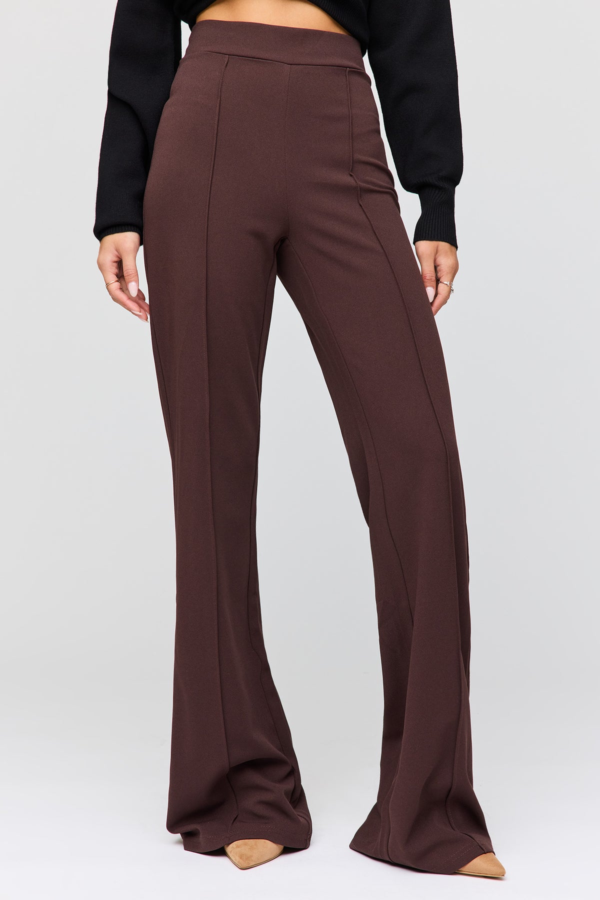 Alt View 2. Wide Leg Dress Pant - Brown