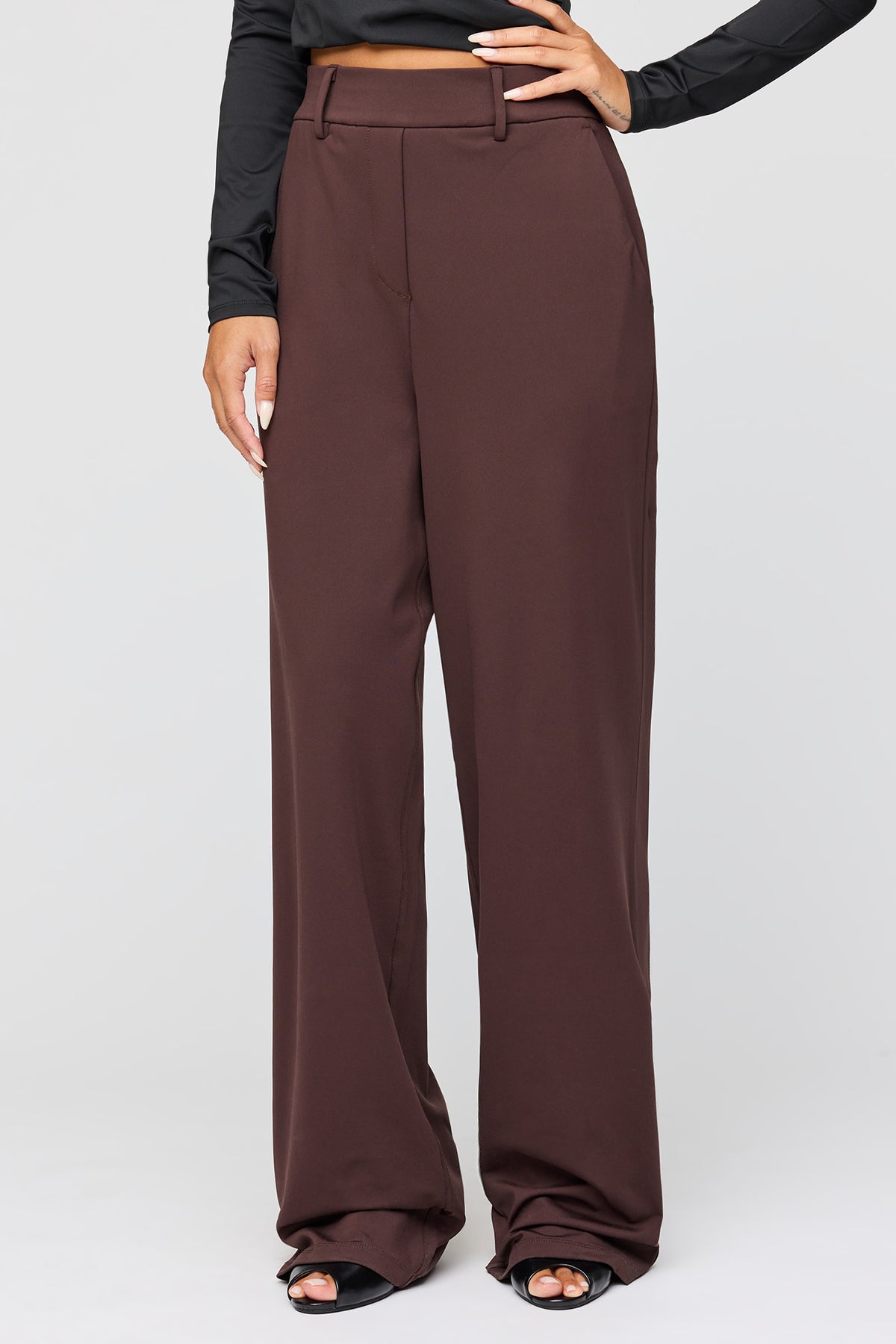 Alt View 2. Straight Leg Dress Pant - Brown