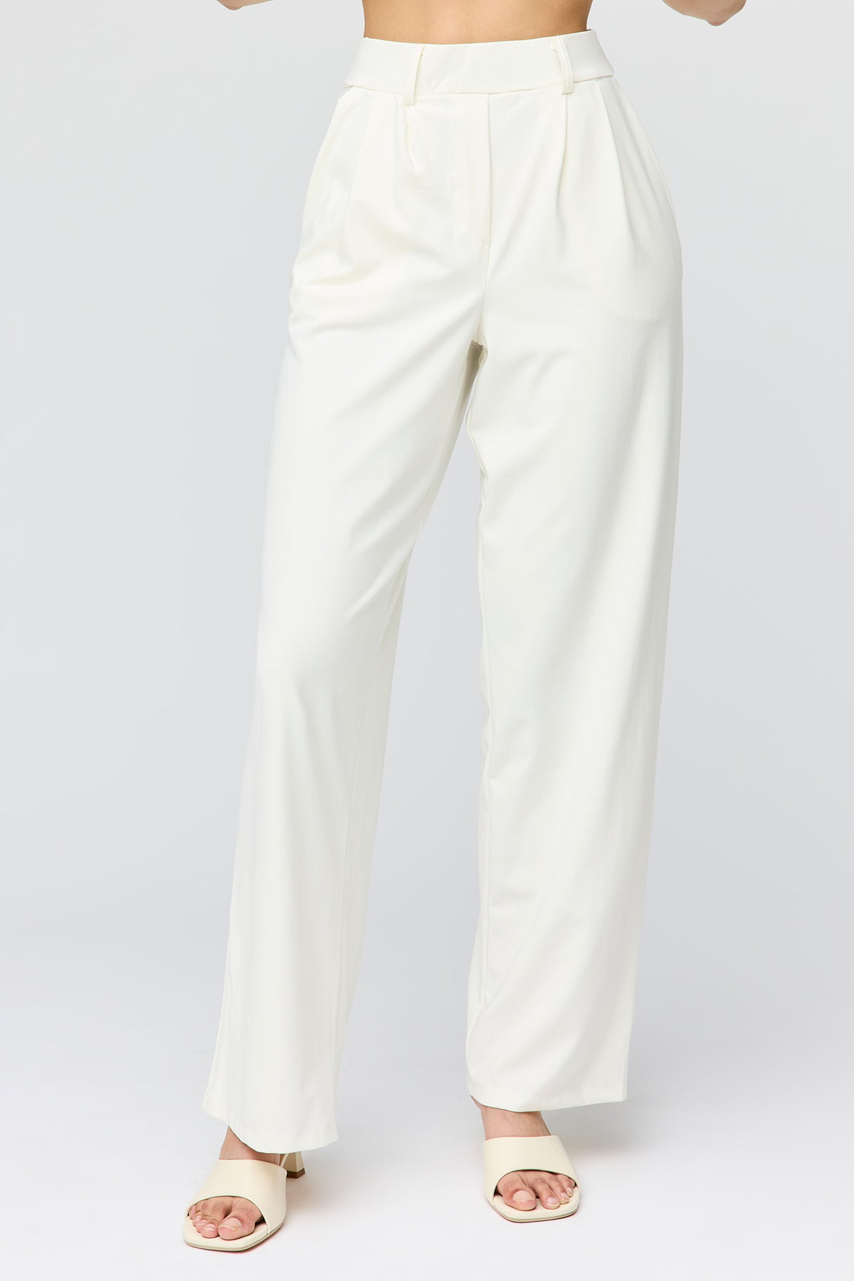 Alt View 2. Wide Leg Dress Pant - White