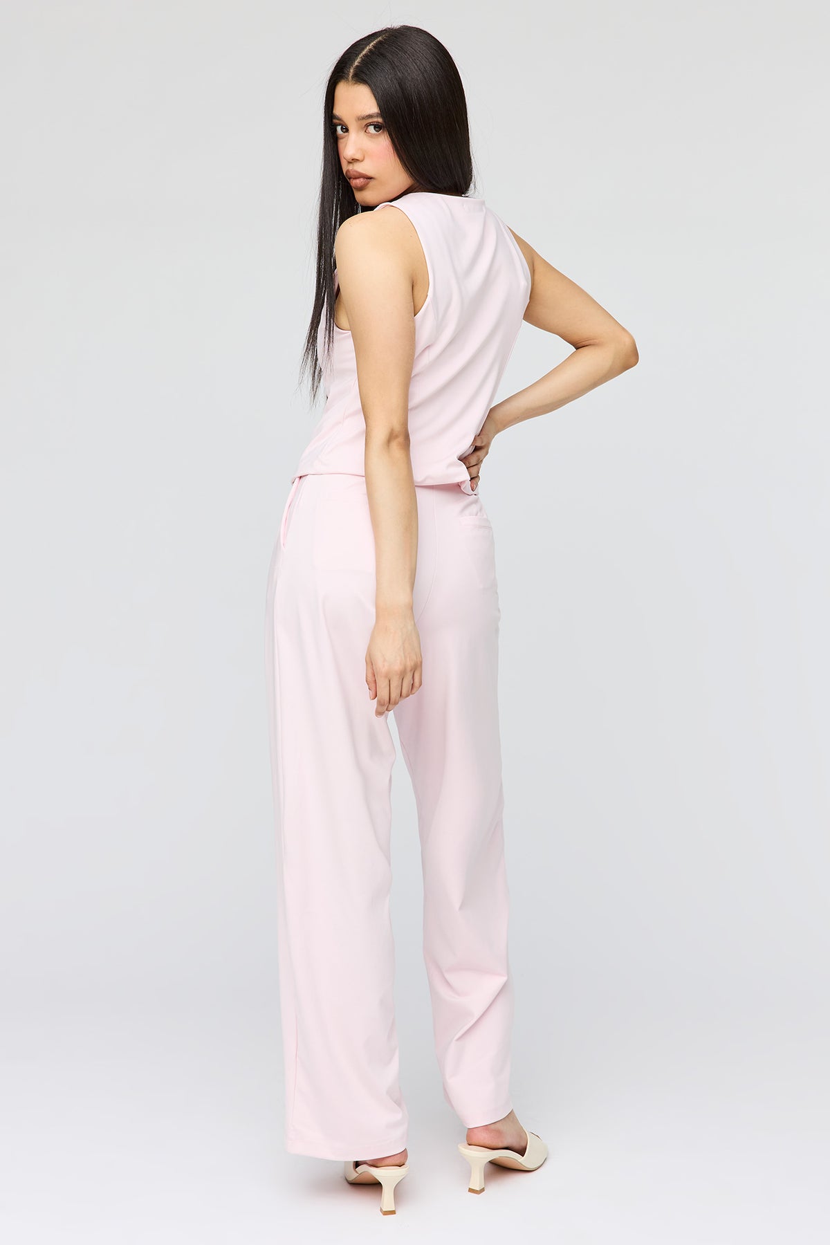 Alt View 3. Wide Leg Dress Pant - Lilac