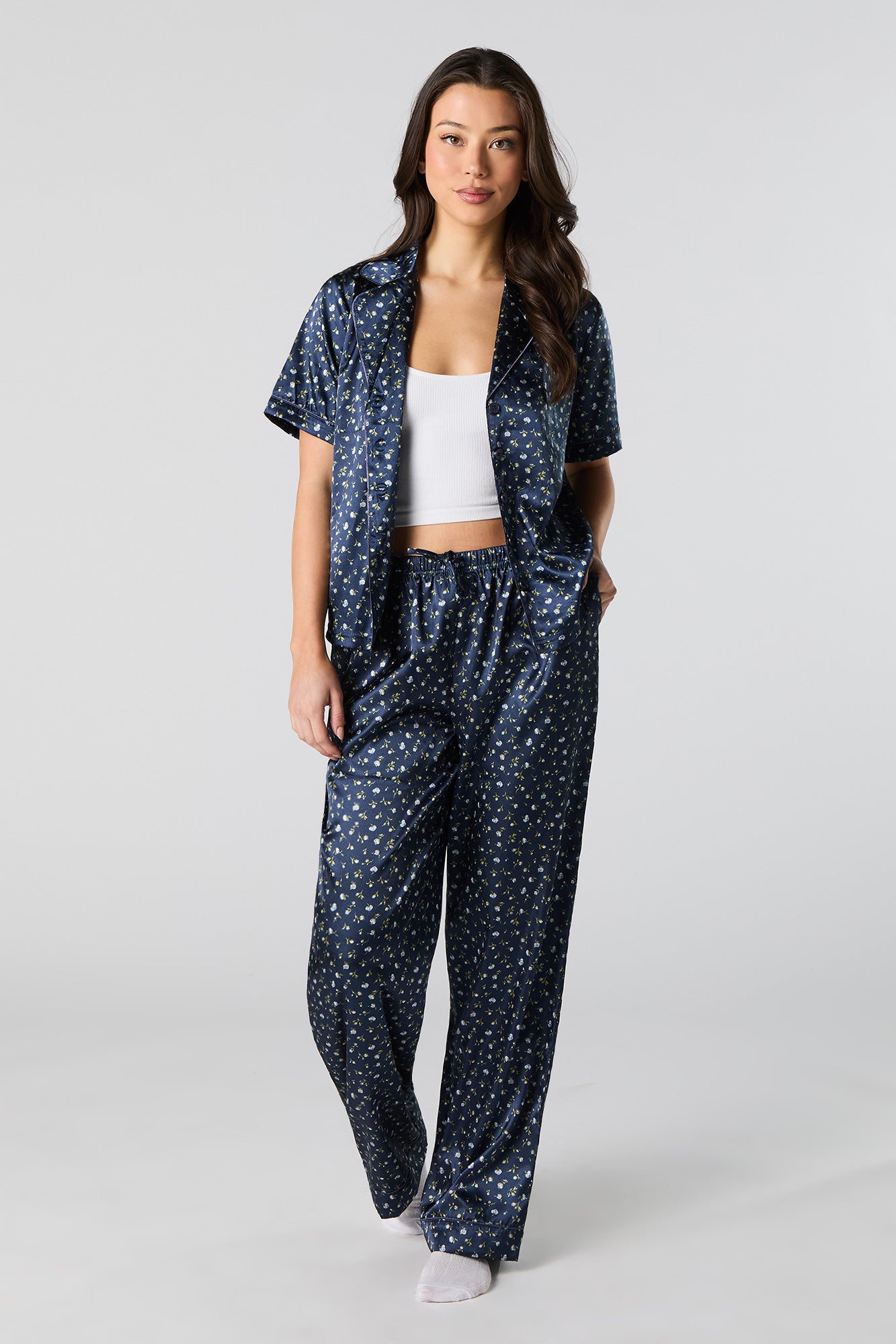 Pantalon De Pyjama Femme Motif Hibou Ou étoile - Polyester élasthanne - Coupe Large Avec Cordon - Confy Et Décontracté - 7