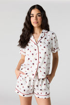 Button-Up Top & Short Pajama Set