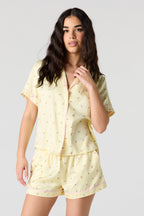 Button-Up Top & Short Pajama Set