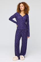 Ribbed Long Sleeve Top & Pant Pajama Set