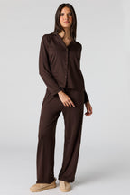 Button-Up Top & Pant Pajama Set