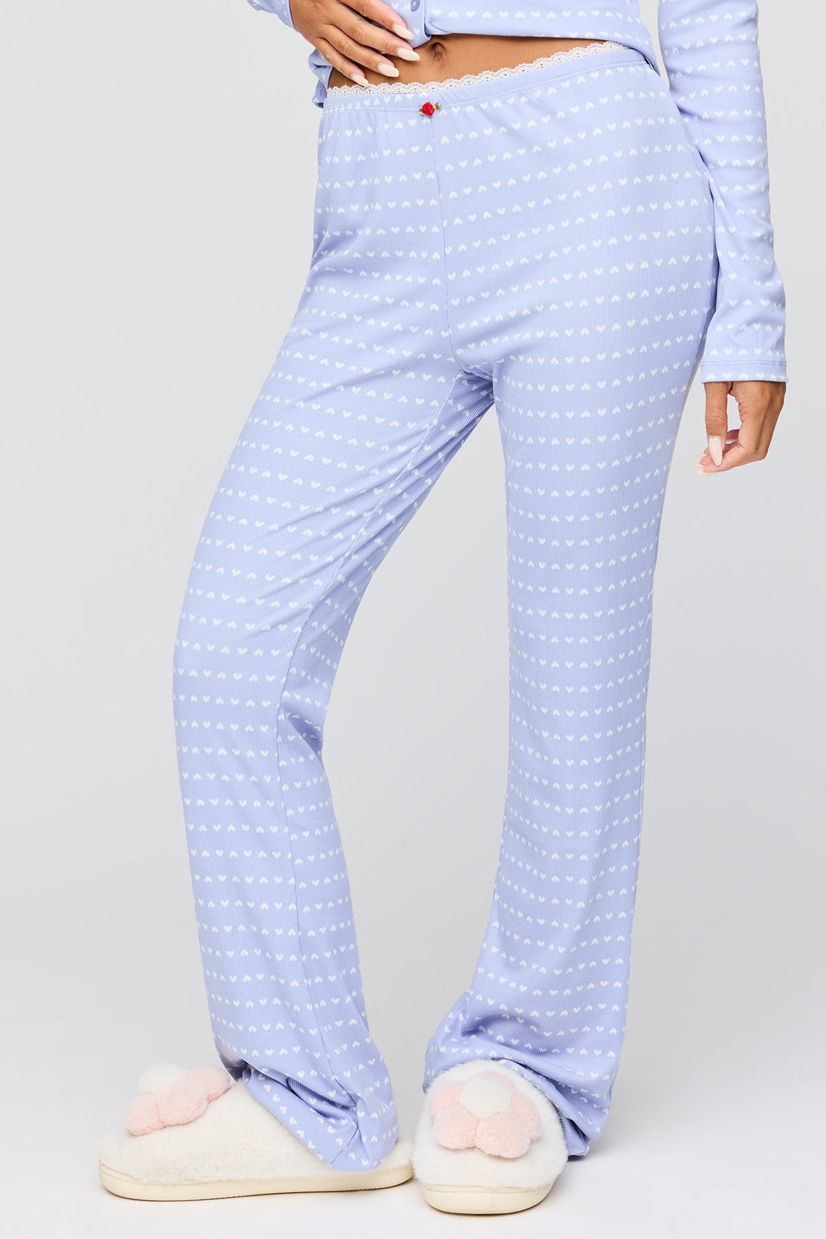Vue alternative 3. Ensemble pyjama avec haut boutonné côtelé et pantalon