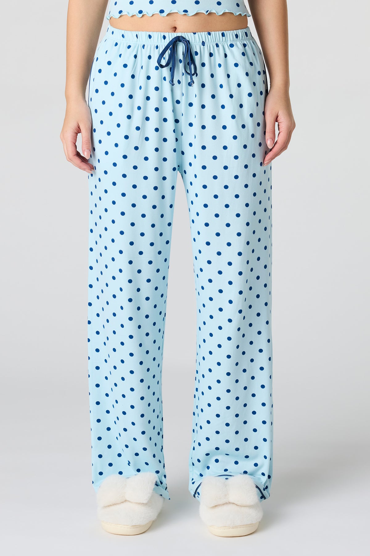 Alt View 3. Lace Tank & Pant Pajama Set - Baby Blue