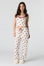 Ensemble pyjama avec débardeur en dentelle et short