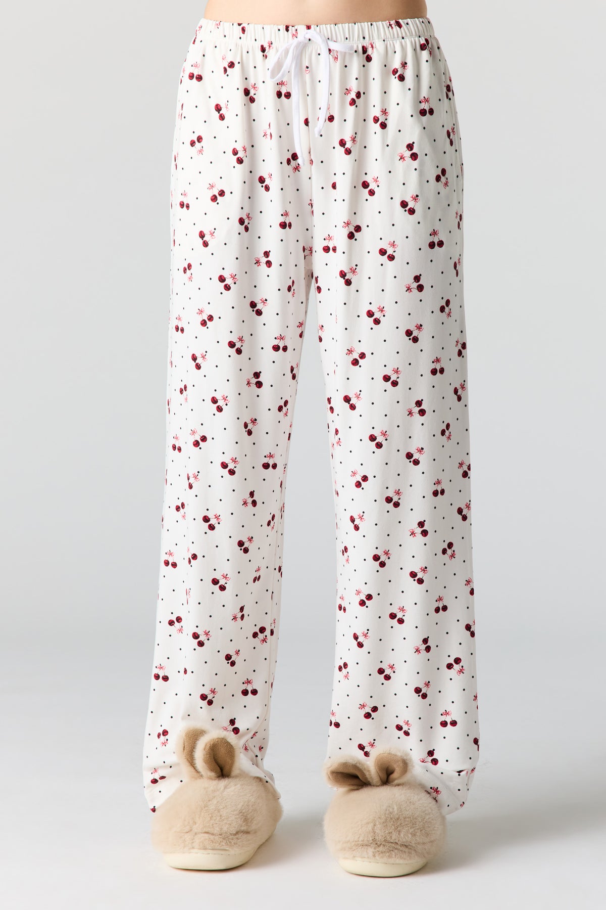 Alt View 3. Button-Up Collared Top & Pajama Pant & Short Set (3 Pieces) - White