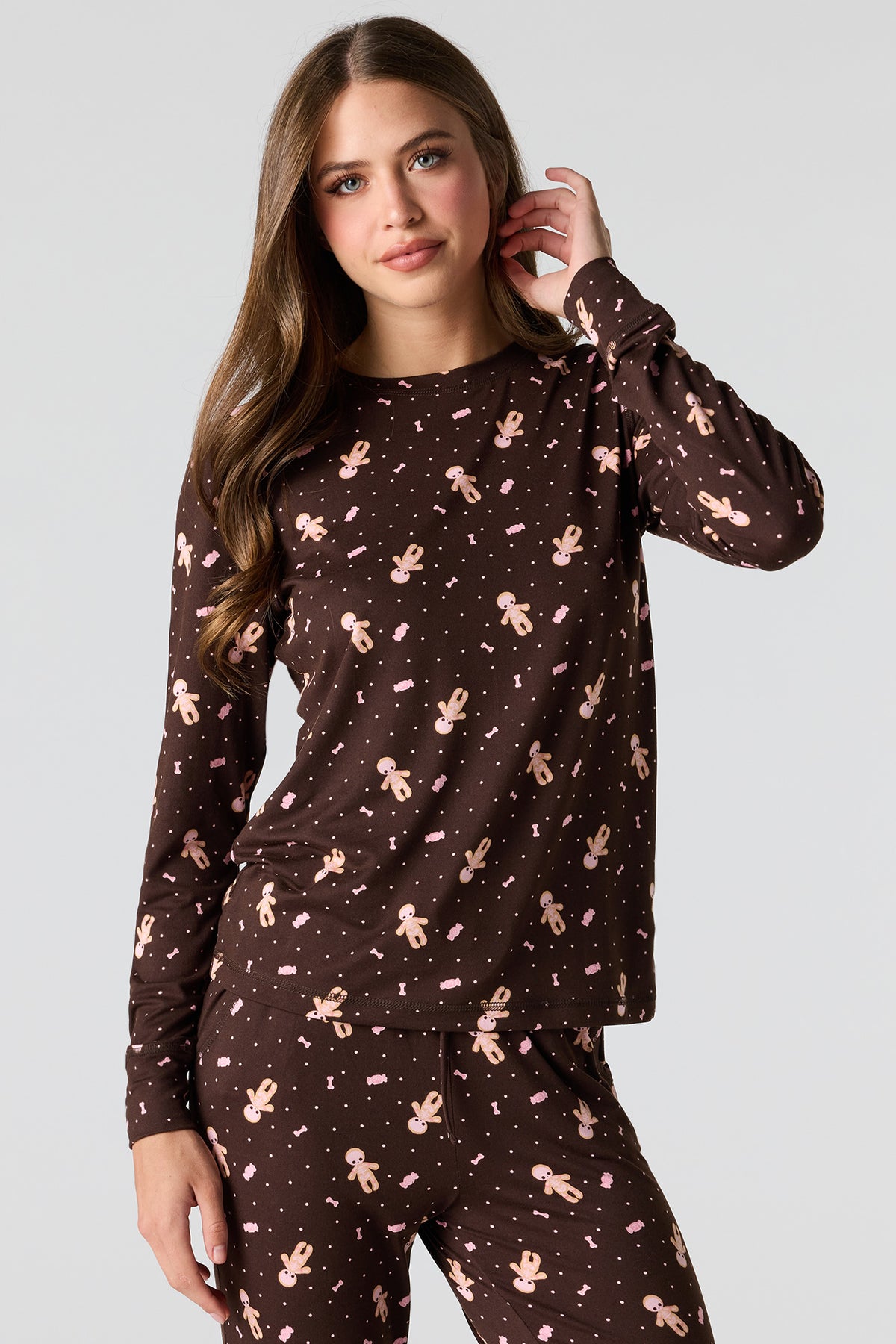 Vue alternative 2. Ensemble pyjama avec haut à imprimé Halloween et pantalon