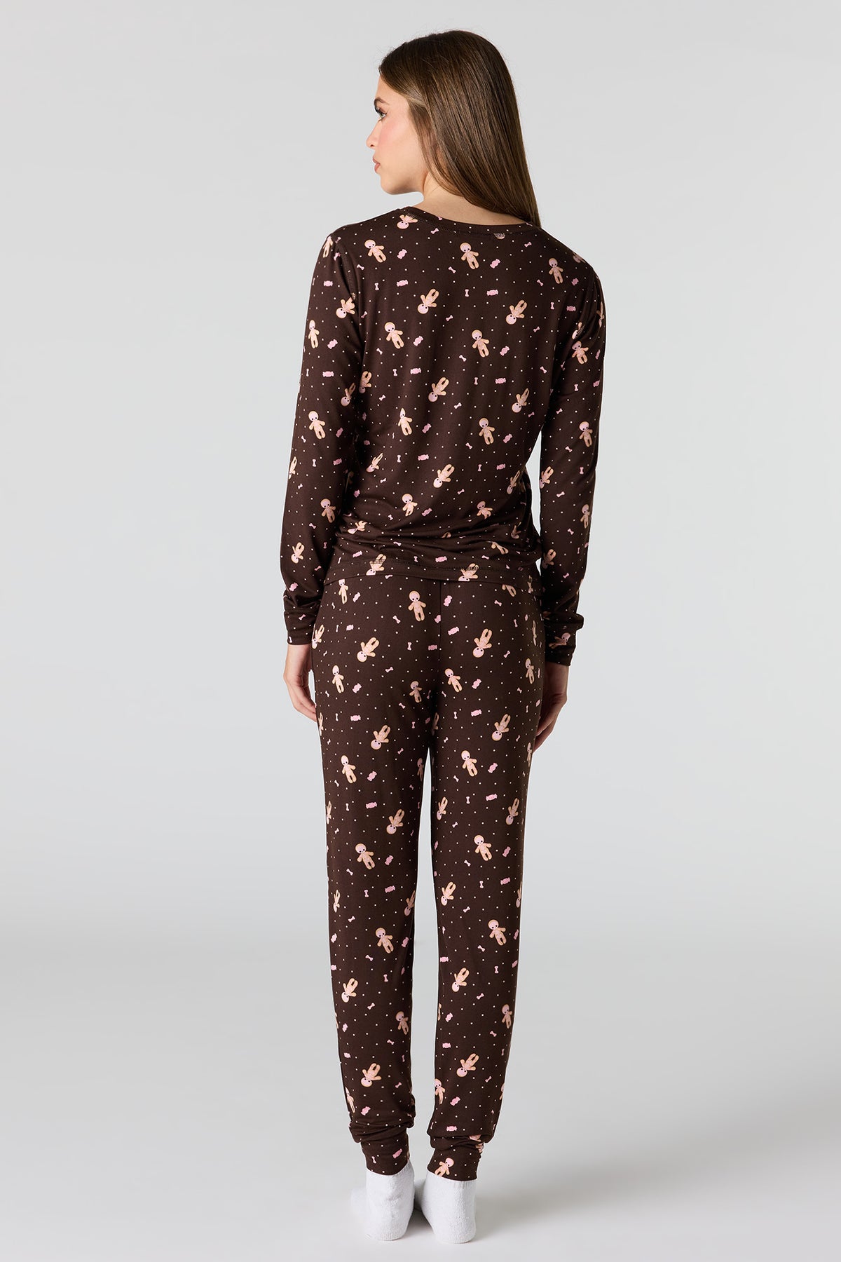 Vue alternative 4. Ensemble pyjama avec haut à imprimé Halloween et pantalon