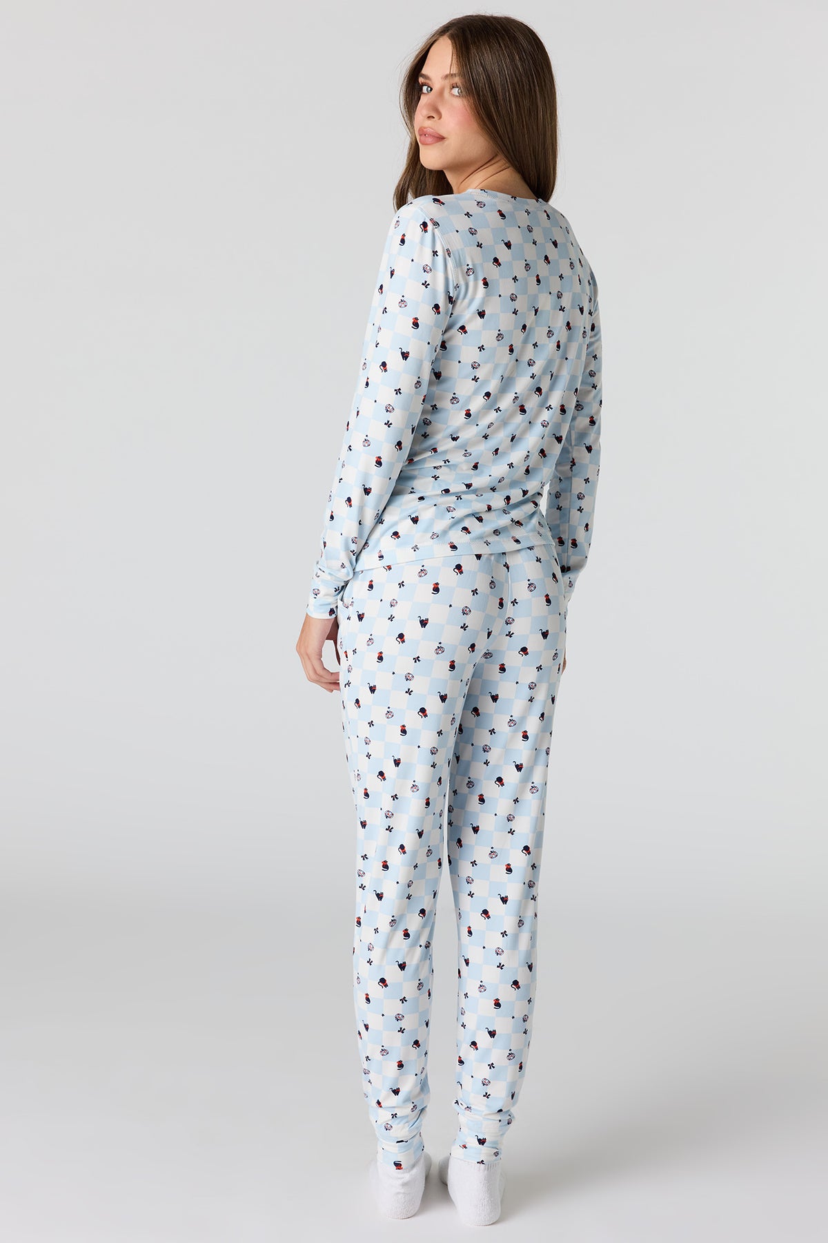 Vue alternative 4. Ensemble pyjama avec haut à imprimé Halloween et pantalon