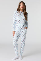 Ensemble pyjama avec haut à imprimé Halloween et pantalon