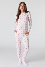 Ensemble pyjama avec haut à imprimé Halloween et pantalon