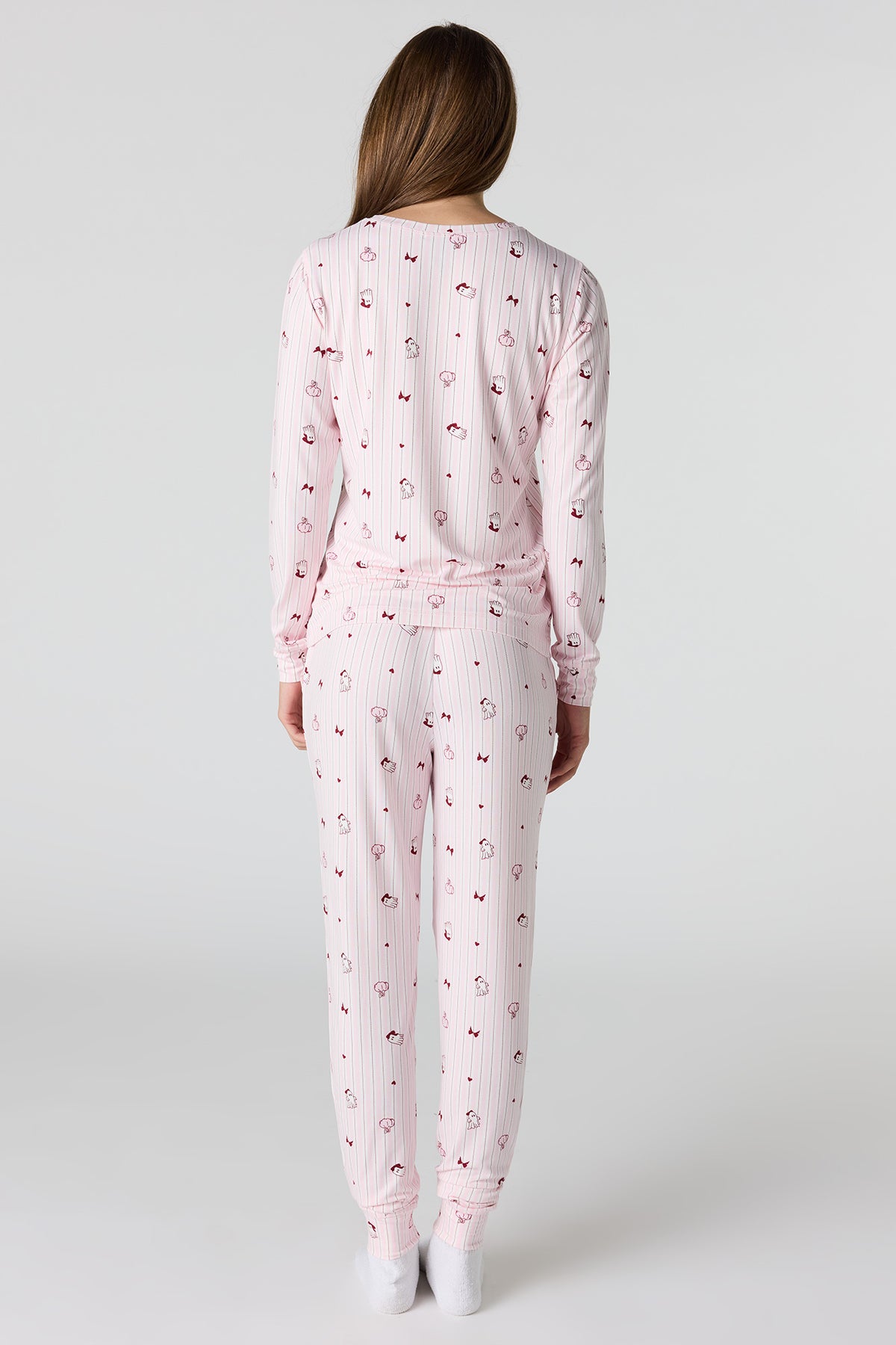 Vue alternative 4. Ensemble pyjama avec haut à imprimé Halloween et pantalon