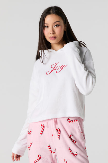 Christmas Embroidered Plush Pajama Hoodie