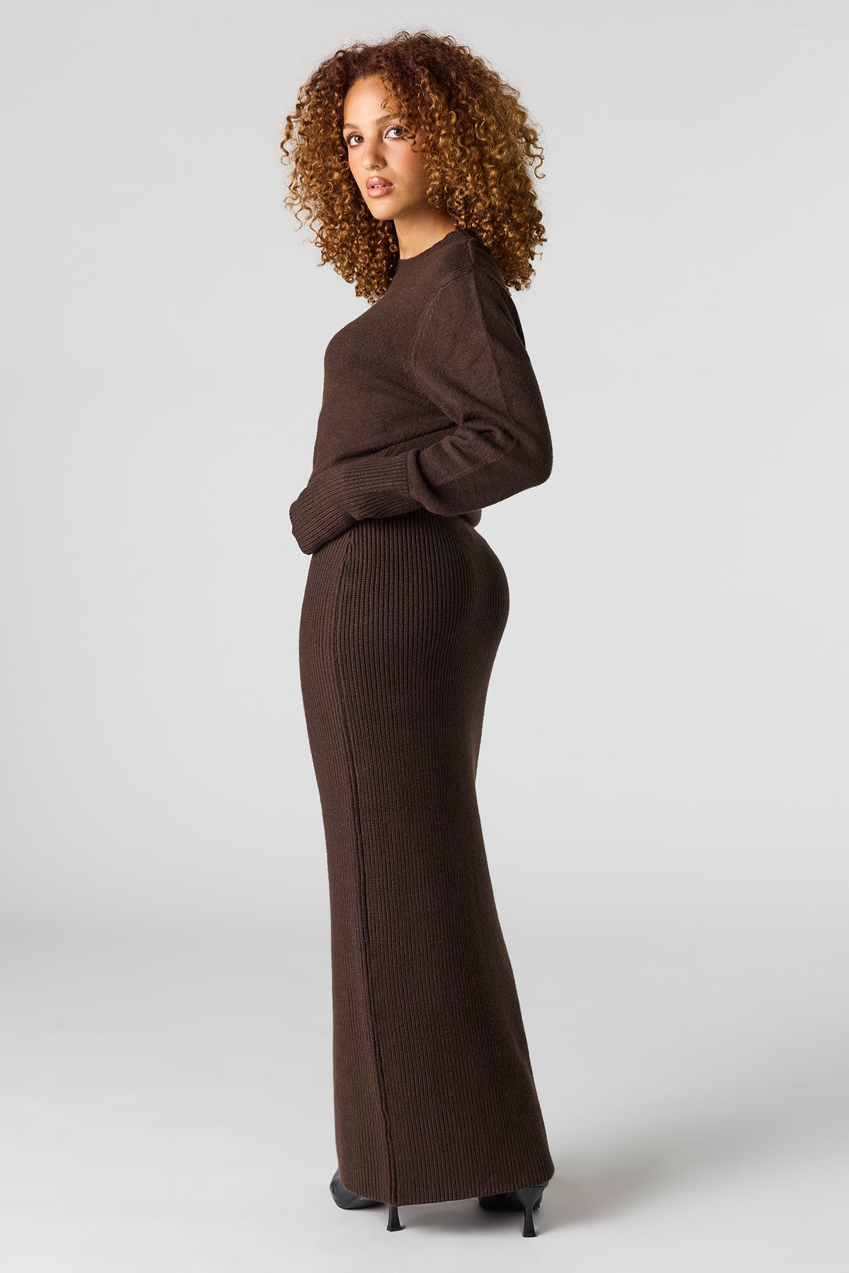 Vue alternative 3. Robe-chandail maxi à manches longues