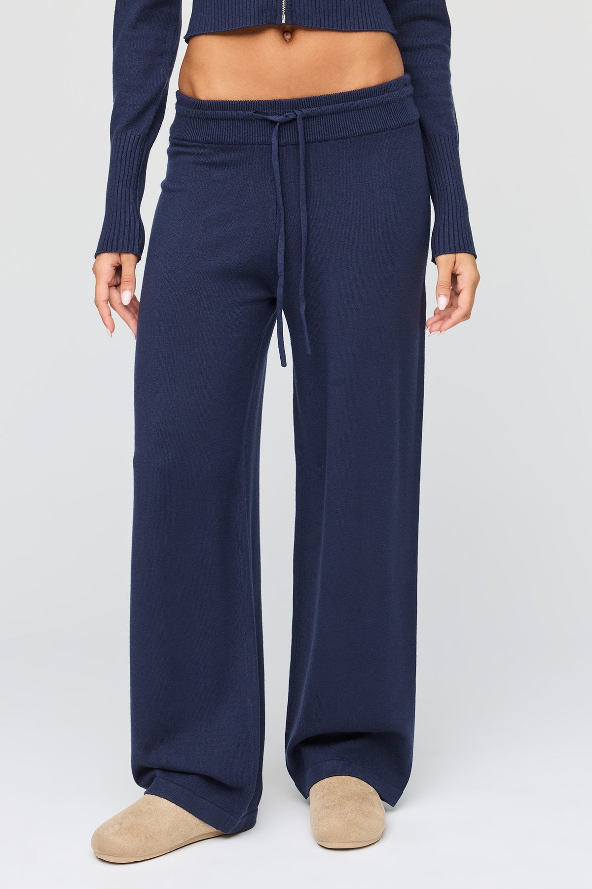 Alt View 2. Knit Drawstring Pant - Navy