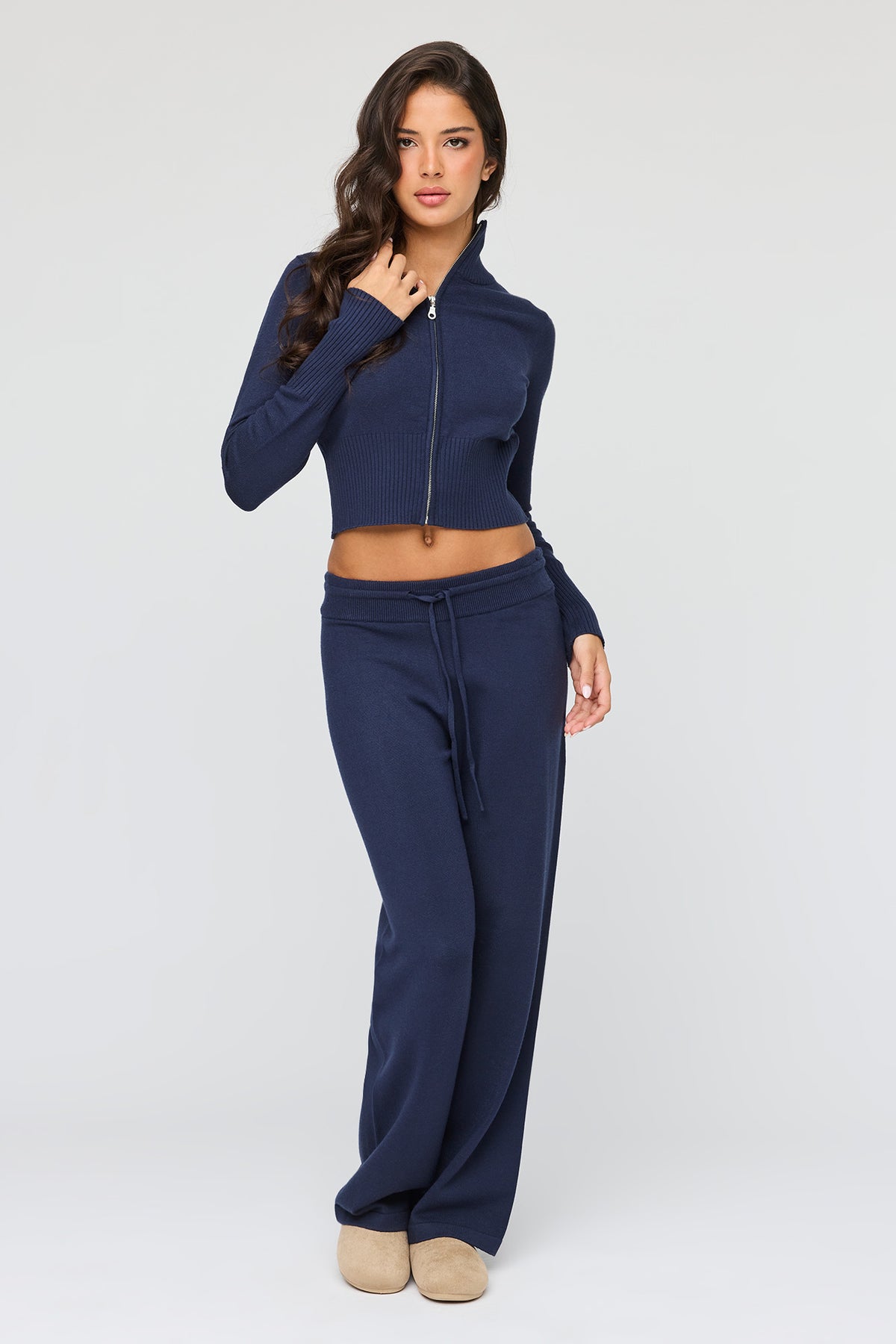 Alt View 4. Knit Drawstring Pant - Navy