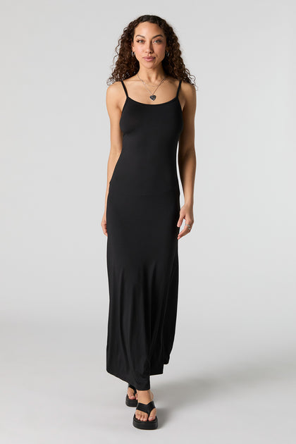 Robe-camisole maxi profilée