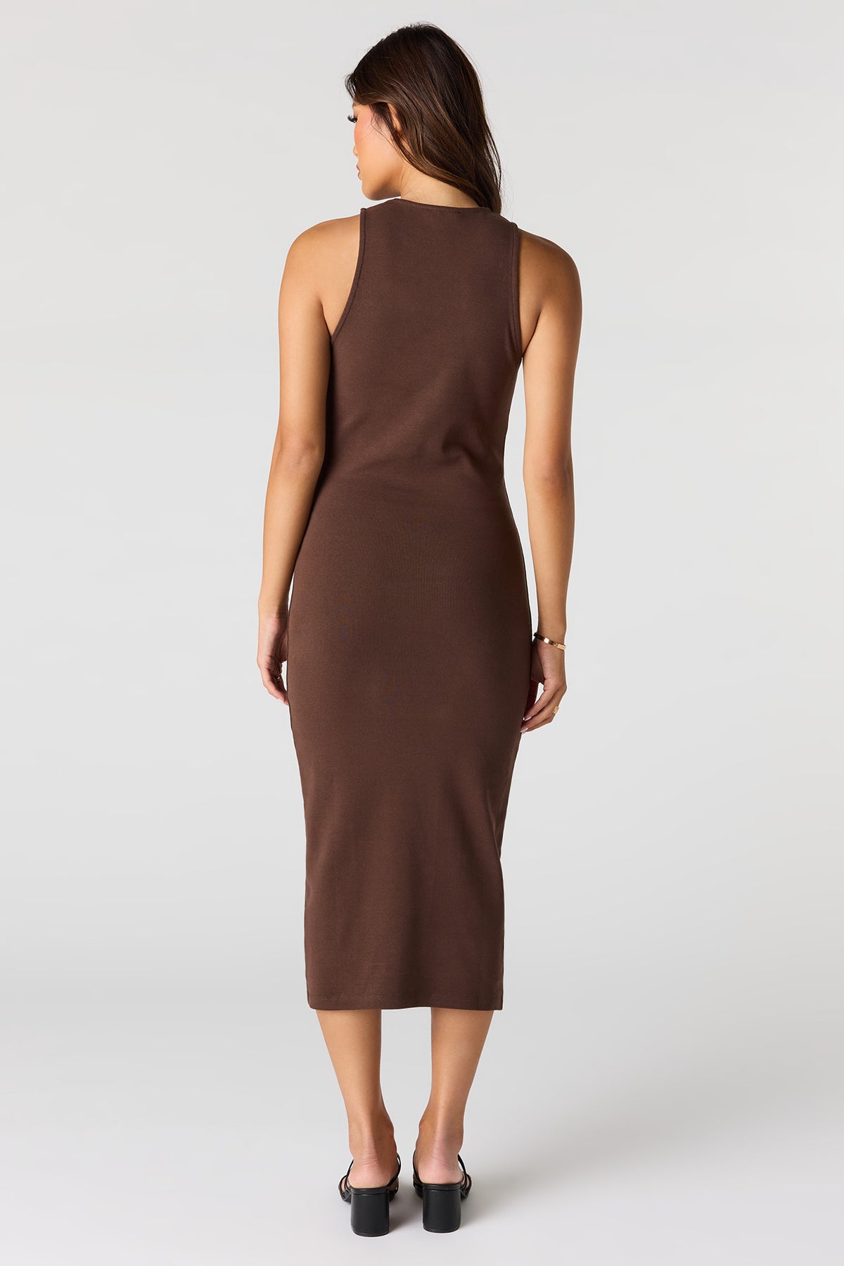 Alt View 3. Sleeveless Midi Dress - Brown