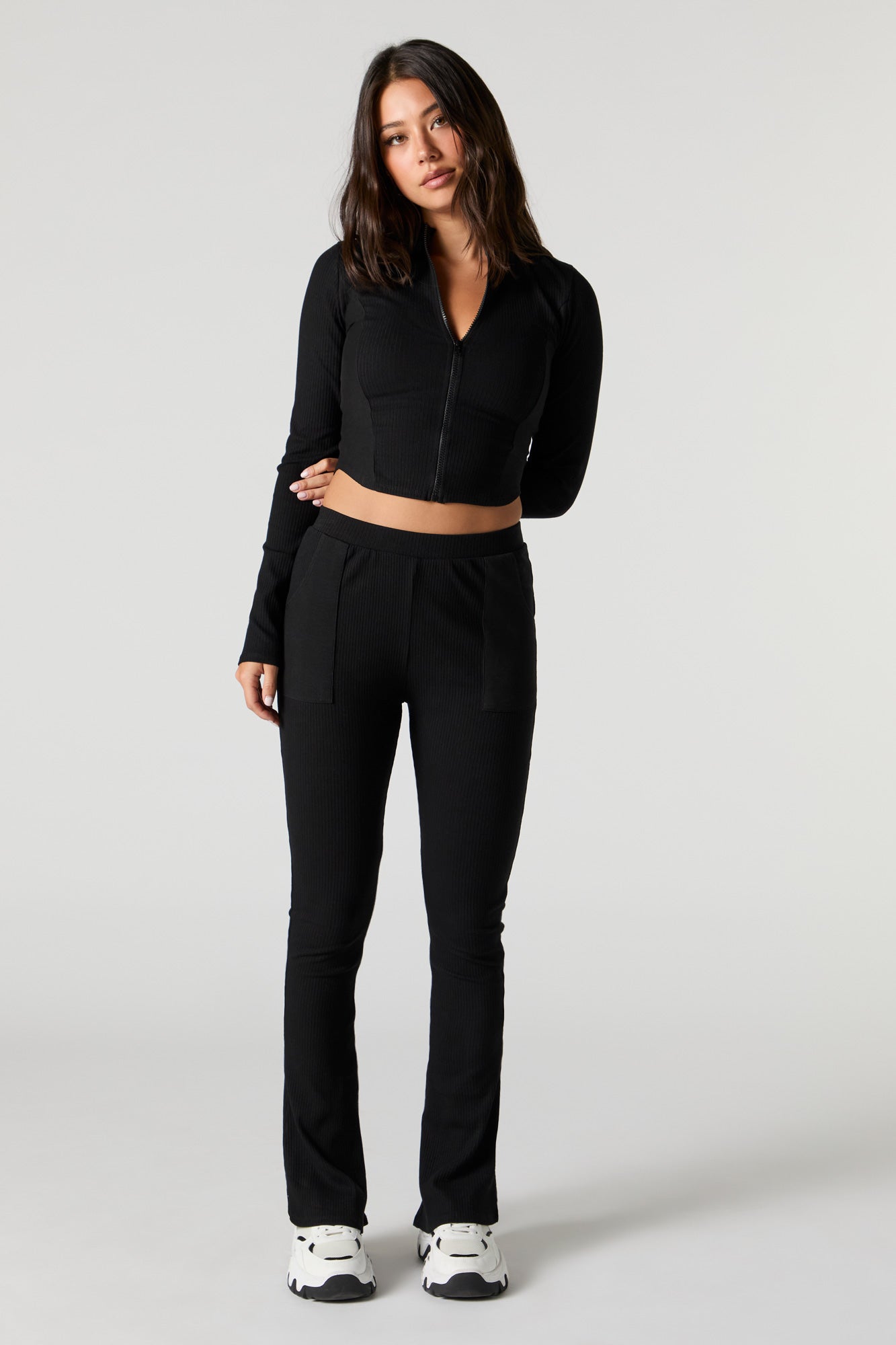 Ribbed Flare Pant