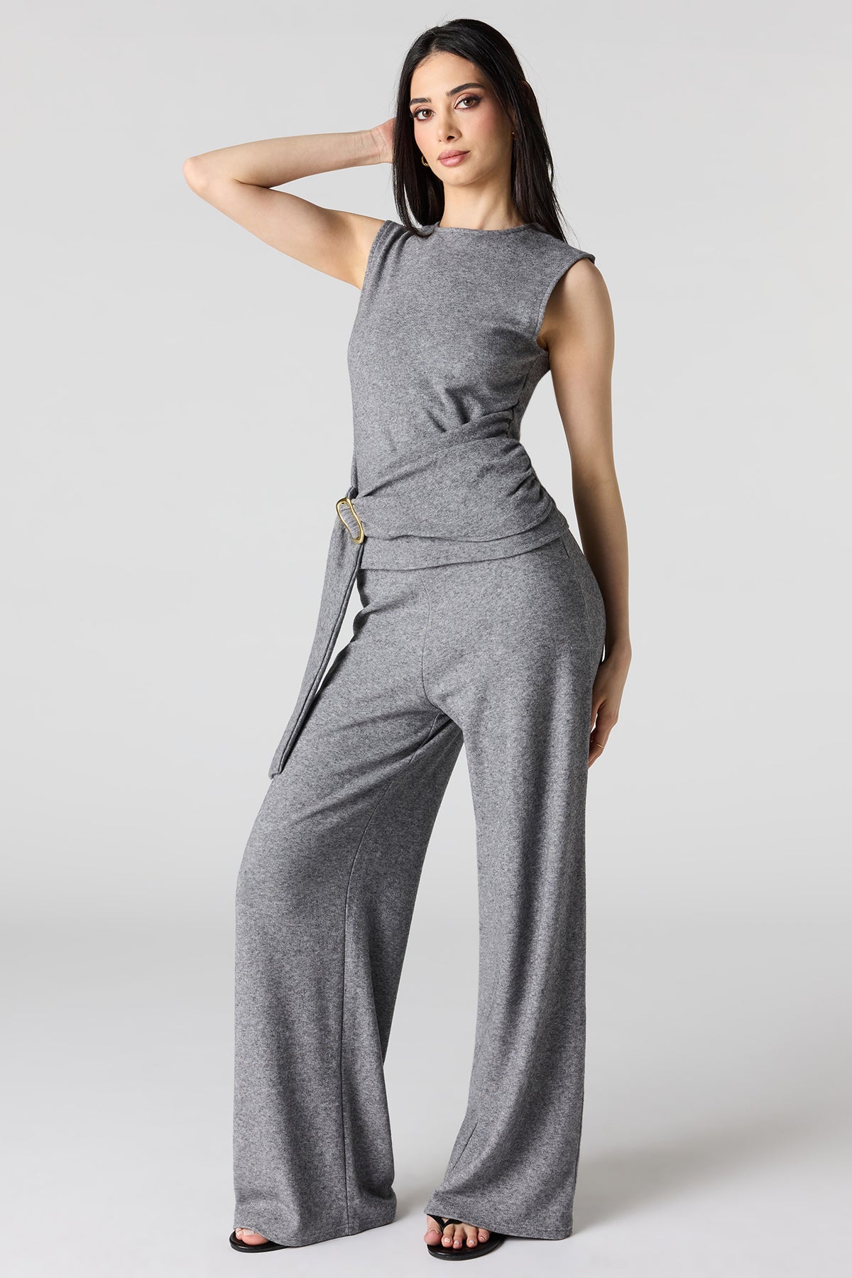 Wide Leg Pant - Dark Grey