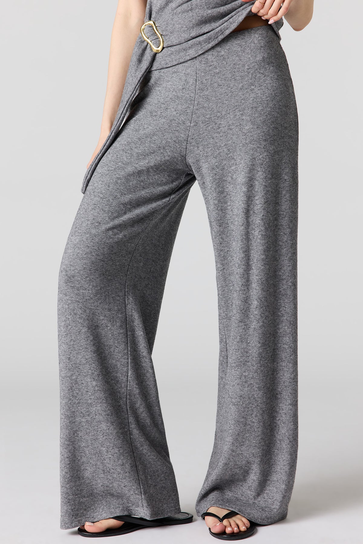 Alt View 2. Wide Leg Pant - Dark Grey