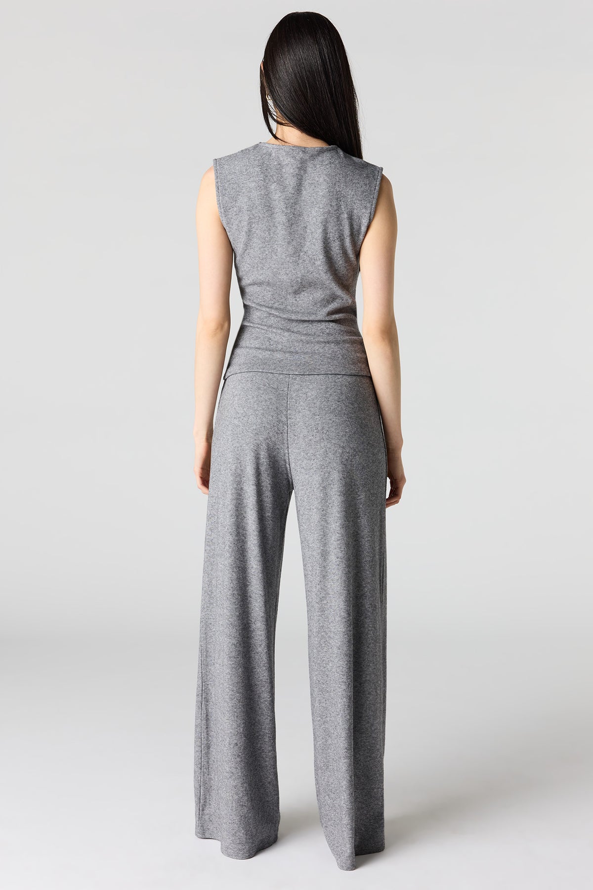 Alt View 3. Wide Leg Pant - Dark Grey
