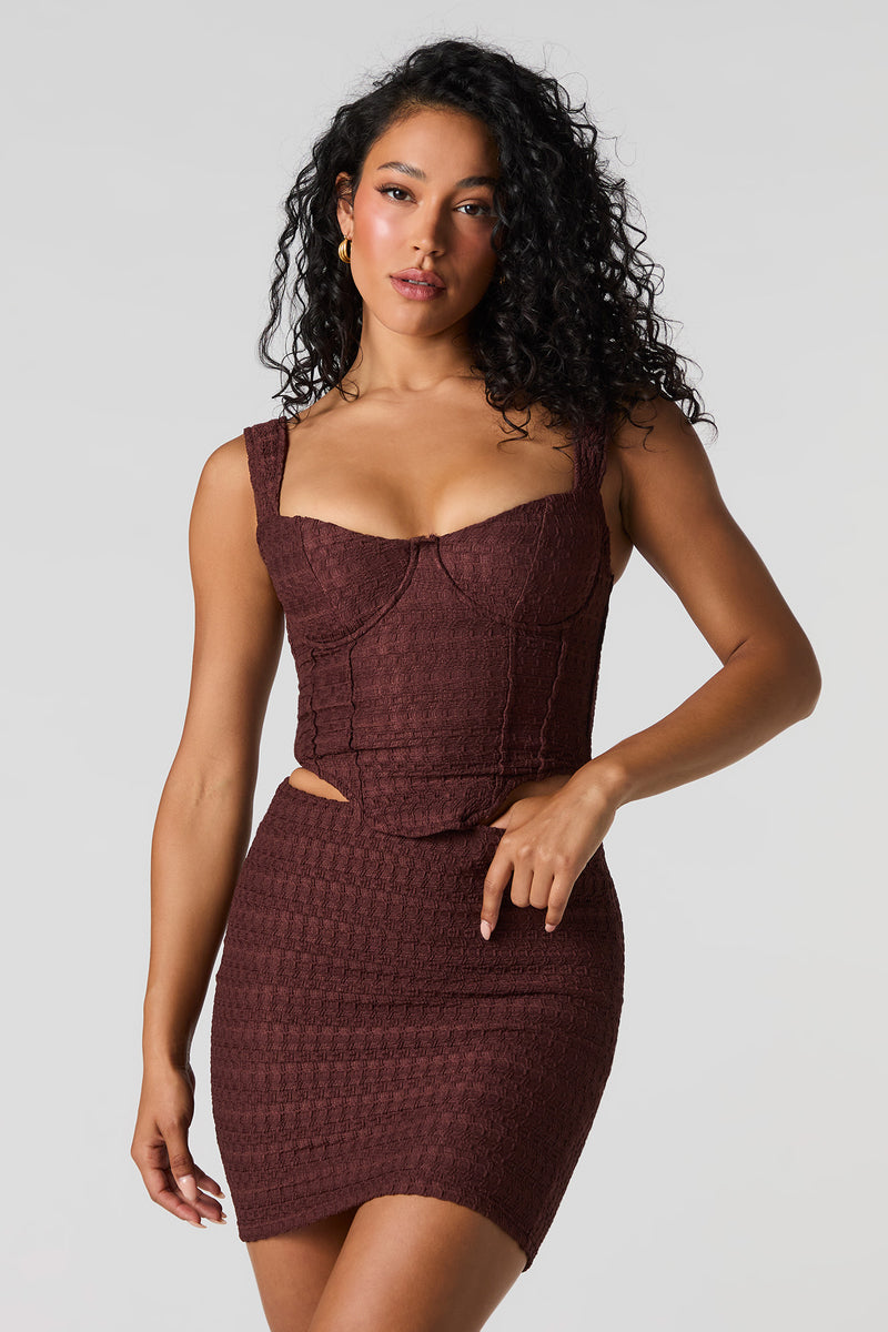 Camisole corset texturée