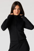 Luxe Scuba Zip Hoodie