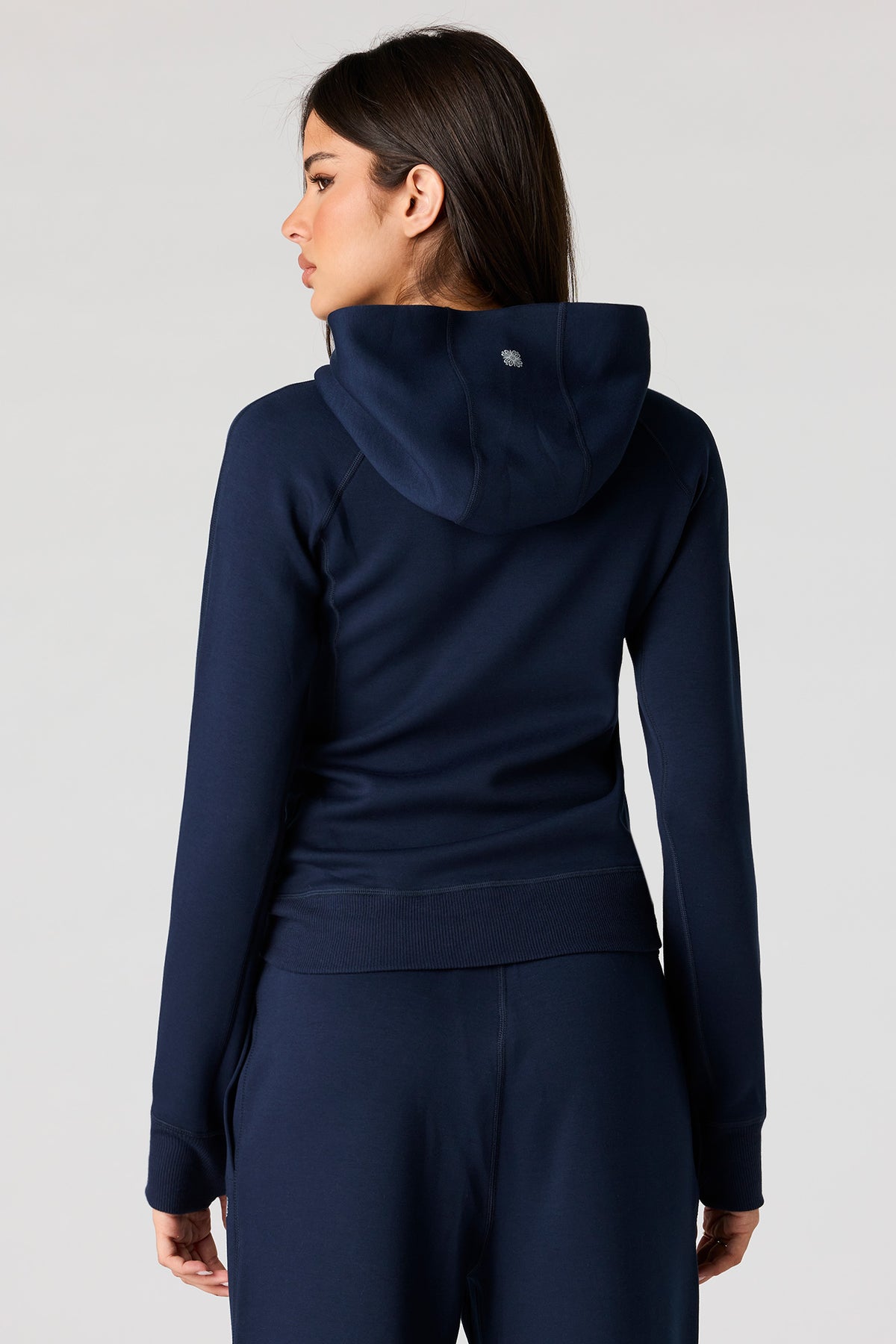 Alt View 2. Luxe Scuba Zip Hoodie - Navy