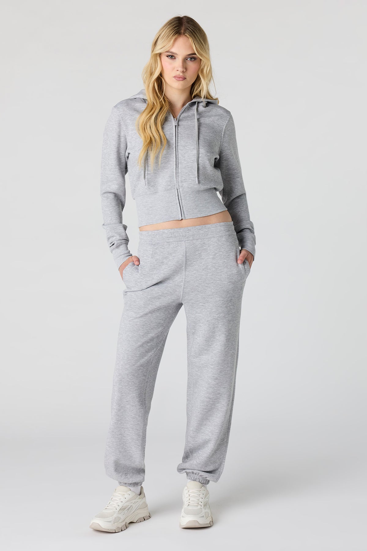 Luxe Scuba Jogger - Heather Grey