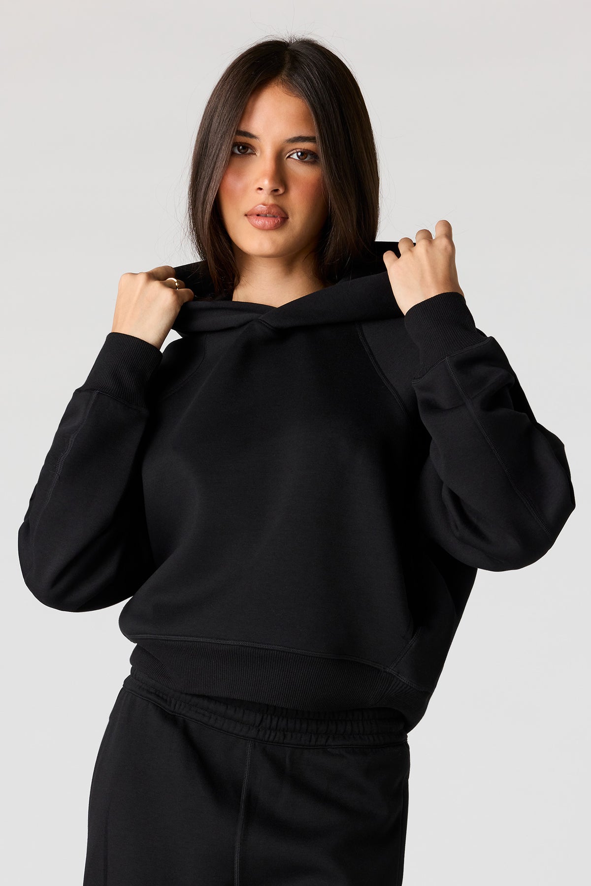 Luxe Scuba Hoodie - Black