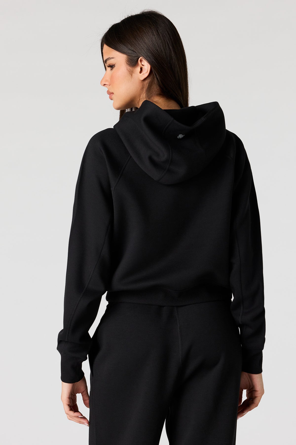 Alt View 2. Luxe Scuba Hoodie - Black