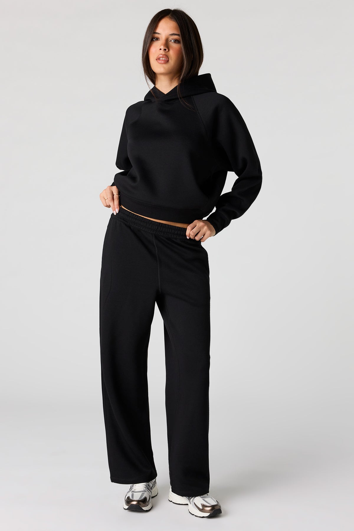 Alt View 3. Luxe Scuba Hoodie - Black