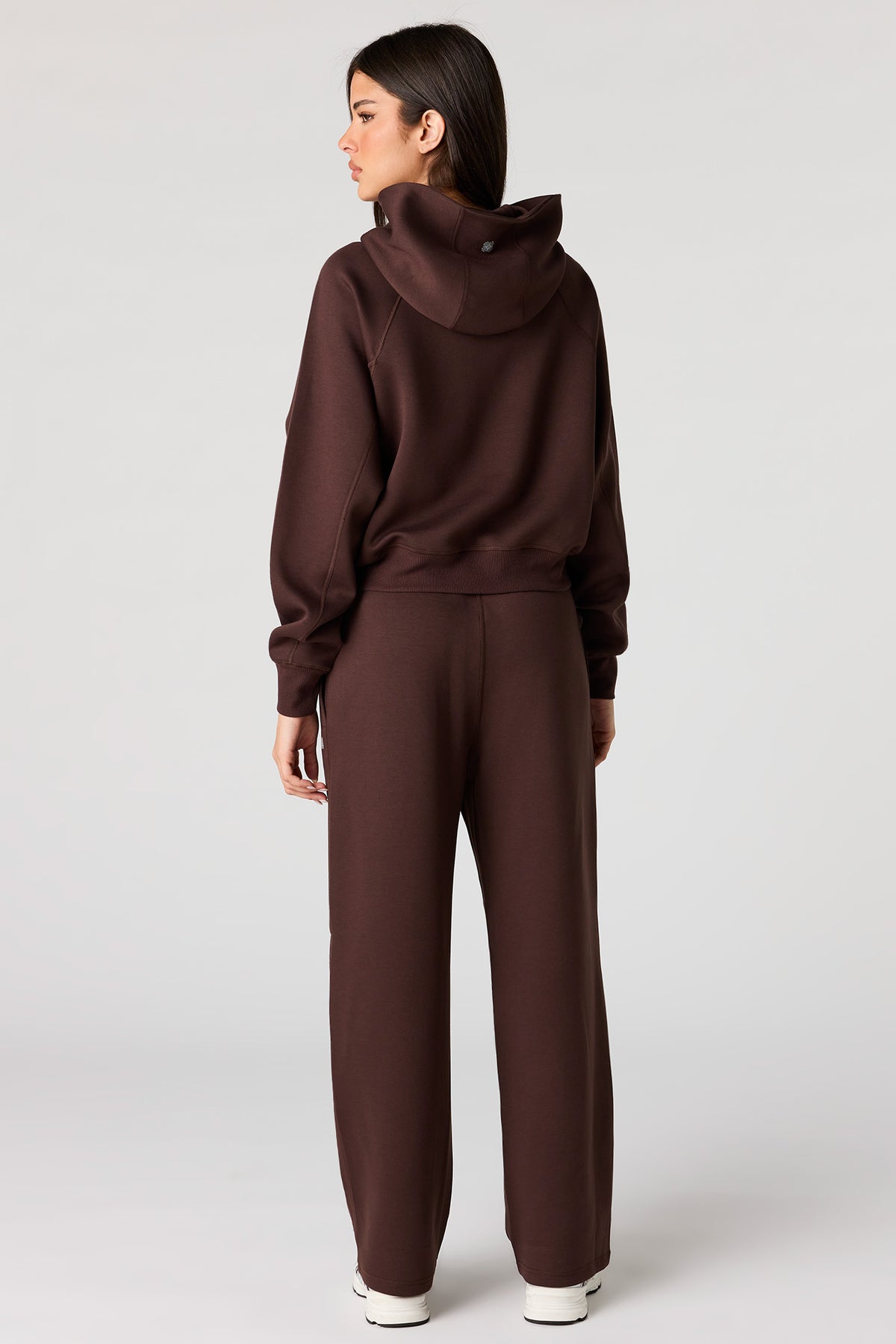 Alt View 3. Luxe Scuba Wide Leg Pant - Brown