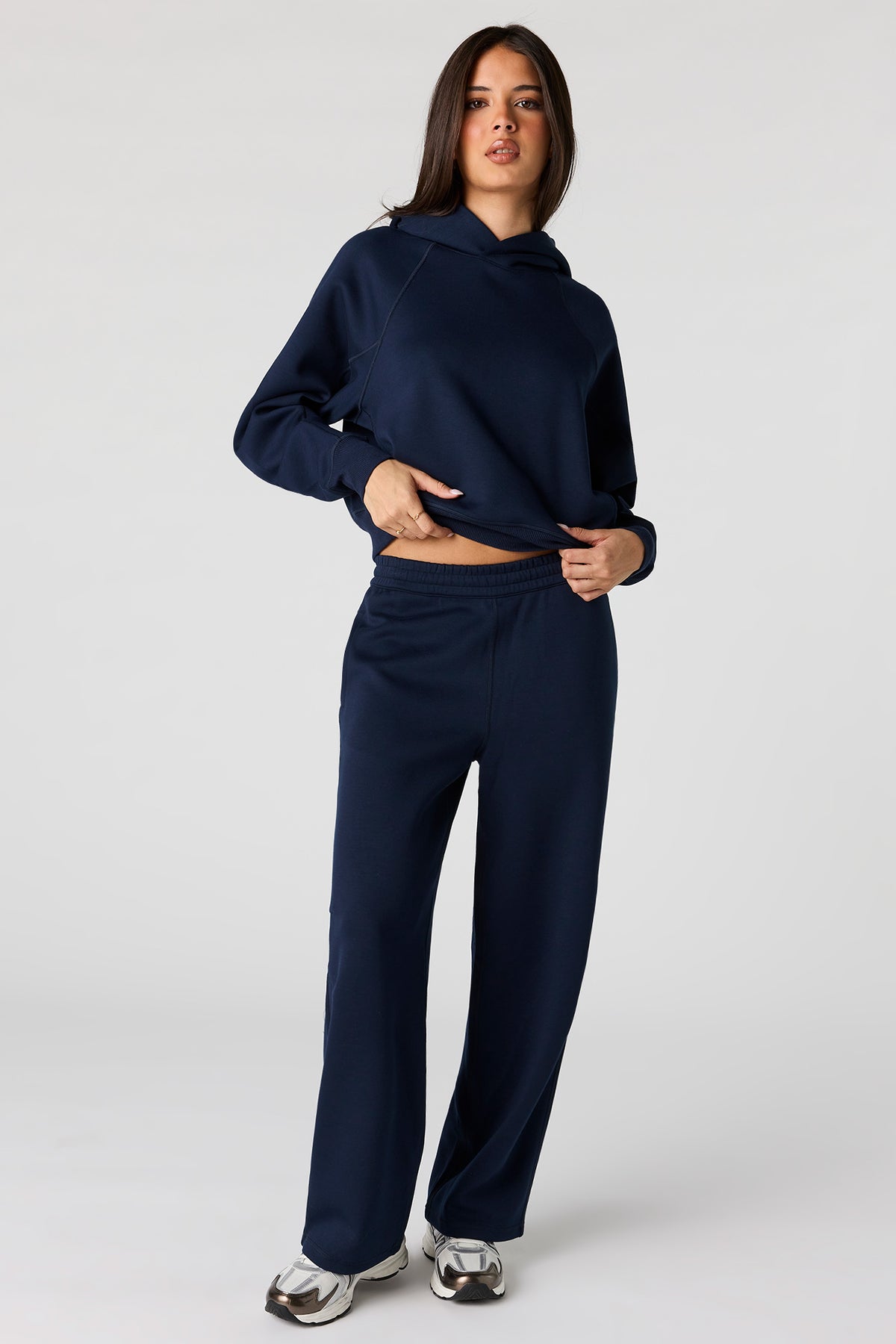 Luxe Scuba Wide Leg Pant - Navy