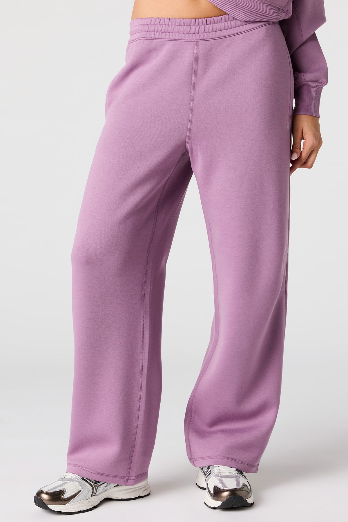 Alt View 2. Luxe Scuba Wide Leg Pant - Purple
