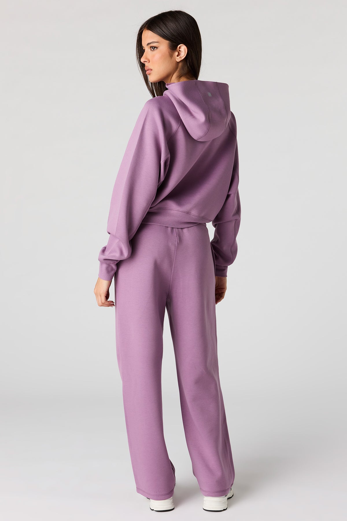 Alt View 3. Luxe Scuba Wide Leg Pant - Purple