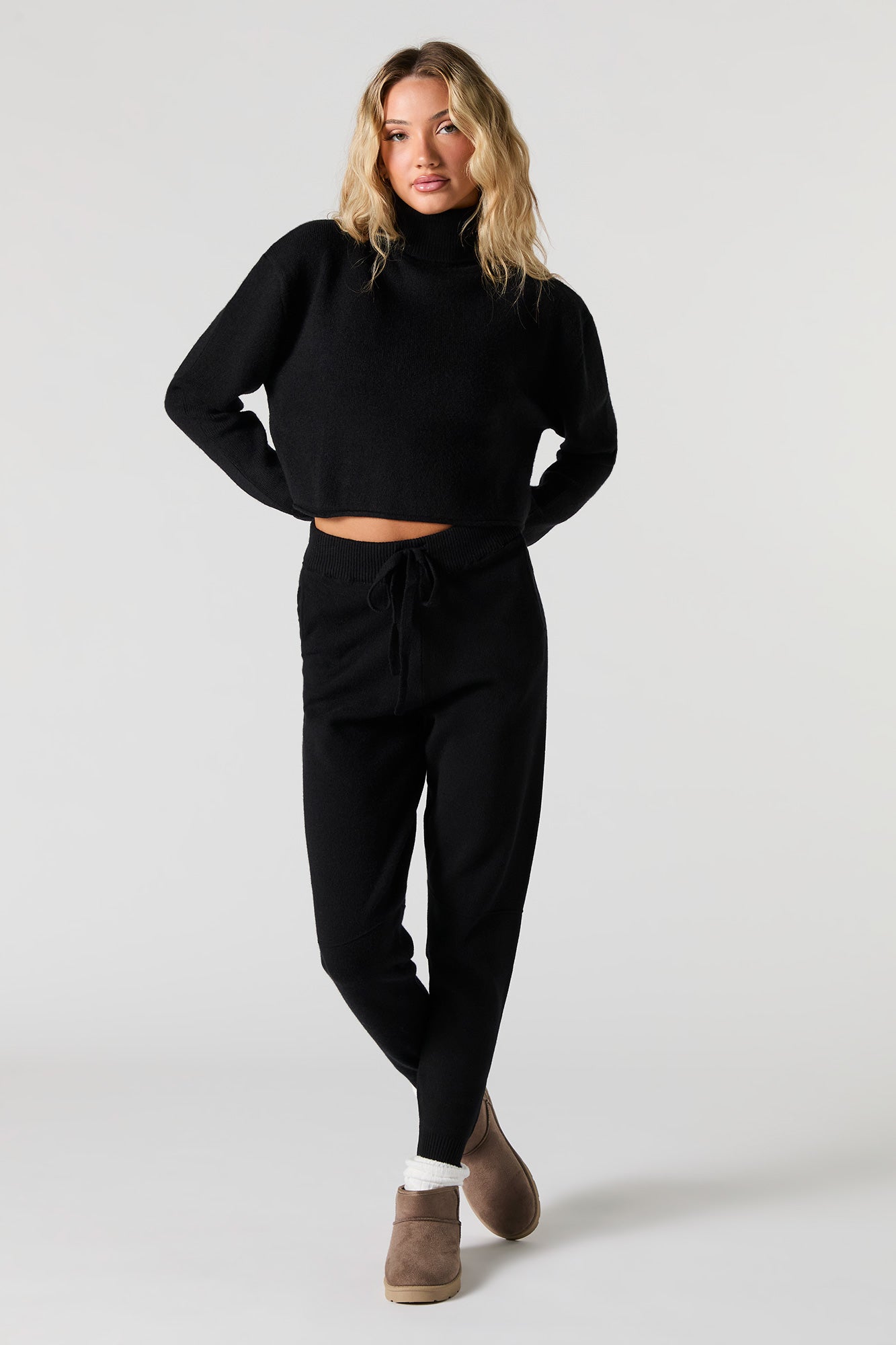 Cropped Turtleneck Sweater