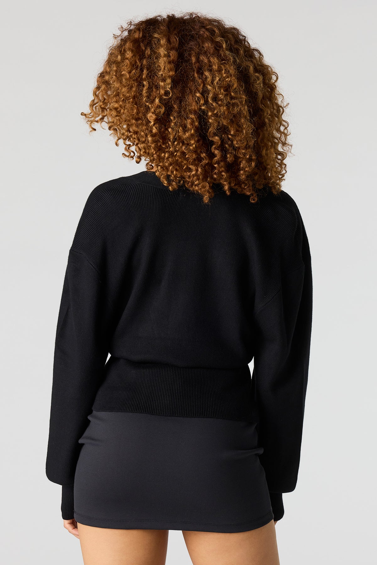 Alt View 2. Single Button Cardigan - Black