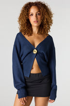 Cardigan à simple boutonnage