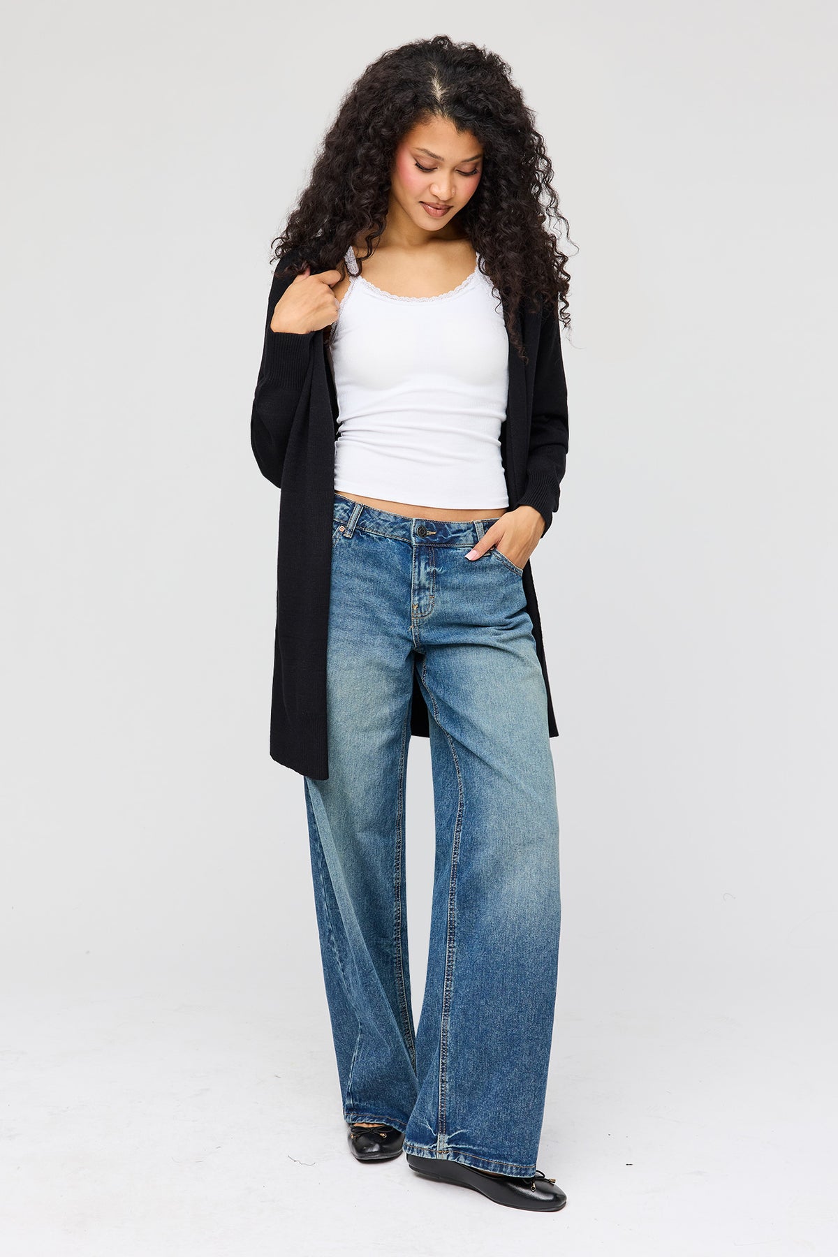 Vue alternative 3. Cardigan ouvert long